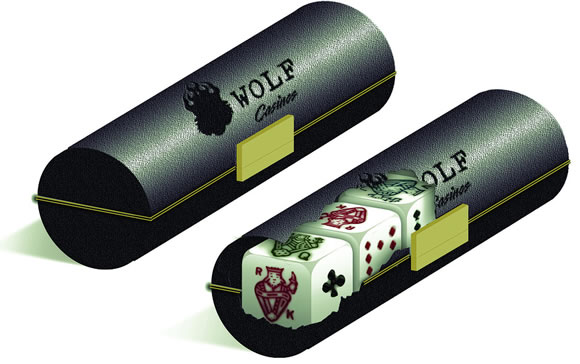 Wolf Leisure Casinos Poker Die and Case 